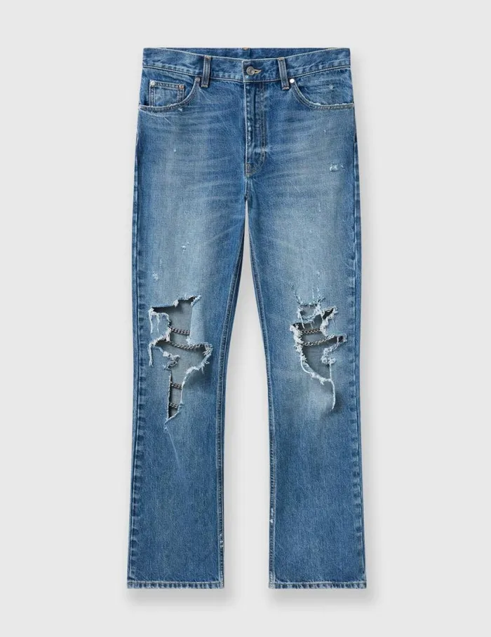 Women Falabella Knees Bootcut Jeans Blue Stella McCartney Pants And Shorts