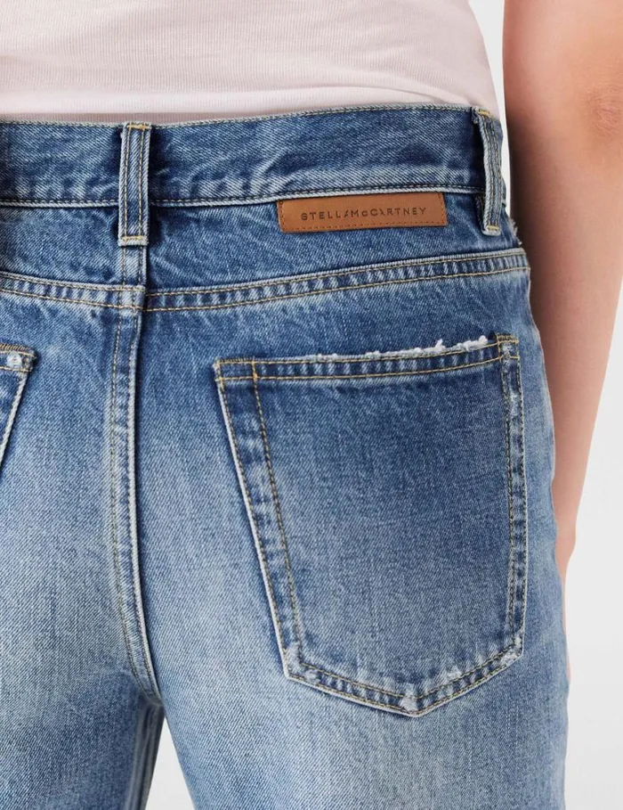 Women Falabella Knees Bootcut Jeans Blue Stella McCartney Pants And Shorts Women Falabella Knees Bootcut Jeans Blue Stella McCartney Pants And Shorts