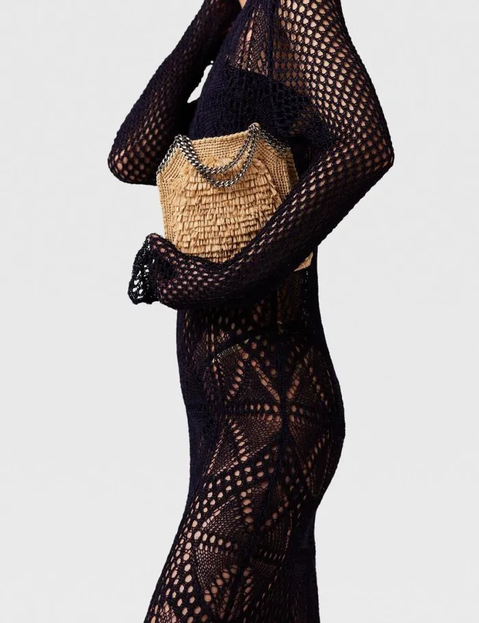 Women Falabella Raffia Tiny Tote Bag Natural Stella McCartney Crossbody Bags Women Falabella Raffia Tiny Tote Bag Natural Stella McCartney Crossbody Bags