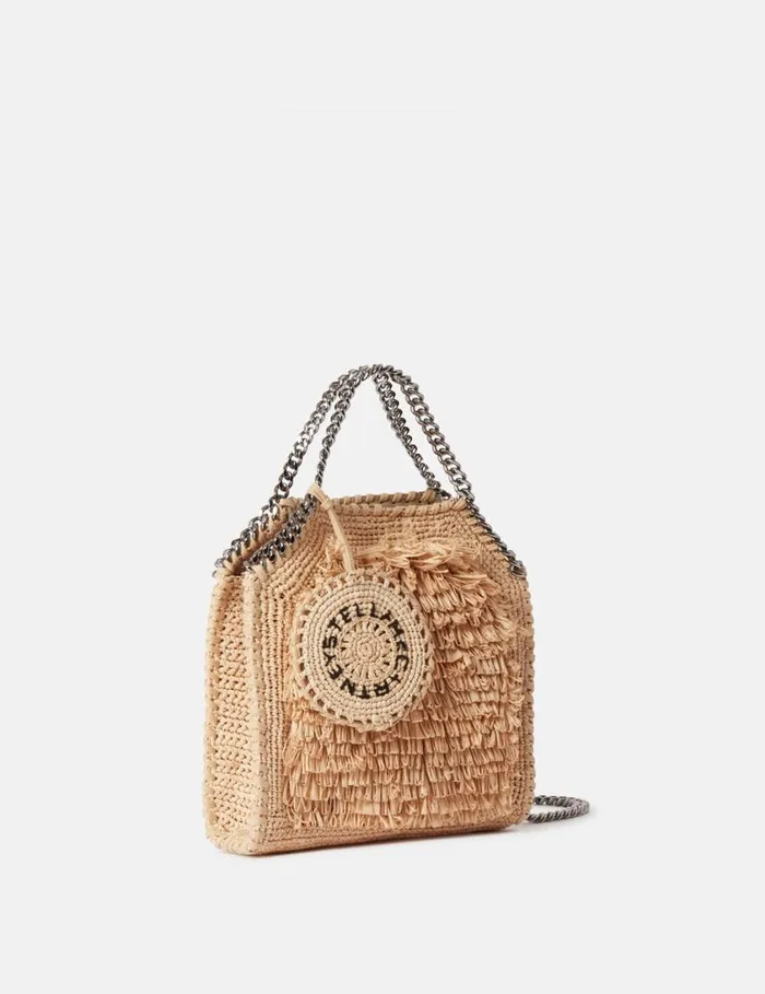 Women Falabella Raffia Tiny Tote Bag Natural Stella McCartney Crossbody Bags Women Falabella Raffia Tiny Tote Bag Natural Stella McCartney Crossbody Bags