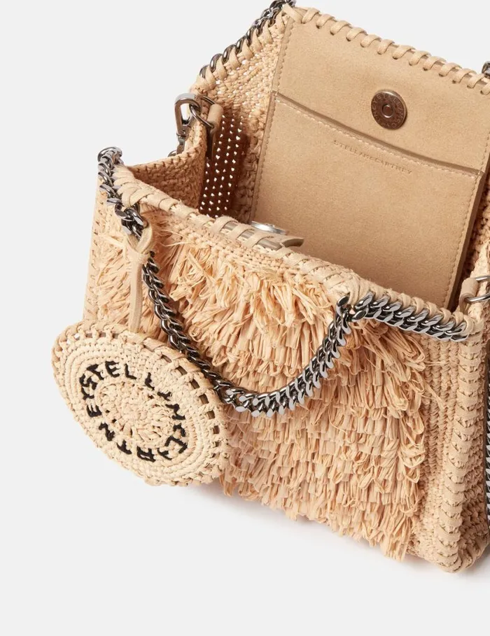 Women Falabella Raffia Tiny Tote Bag Natural Stella McCartney Crossbody Bags Women Falabella Raffia Tiny Tote Bag Natural Stella McCartney Crossbody Bags