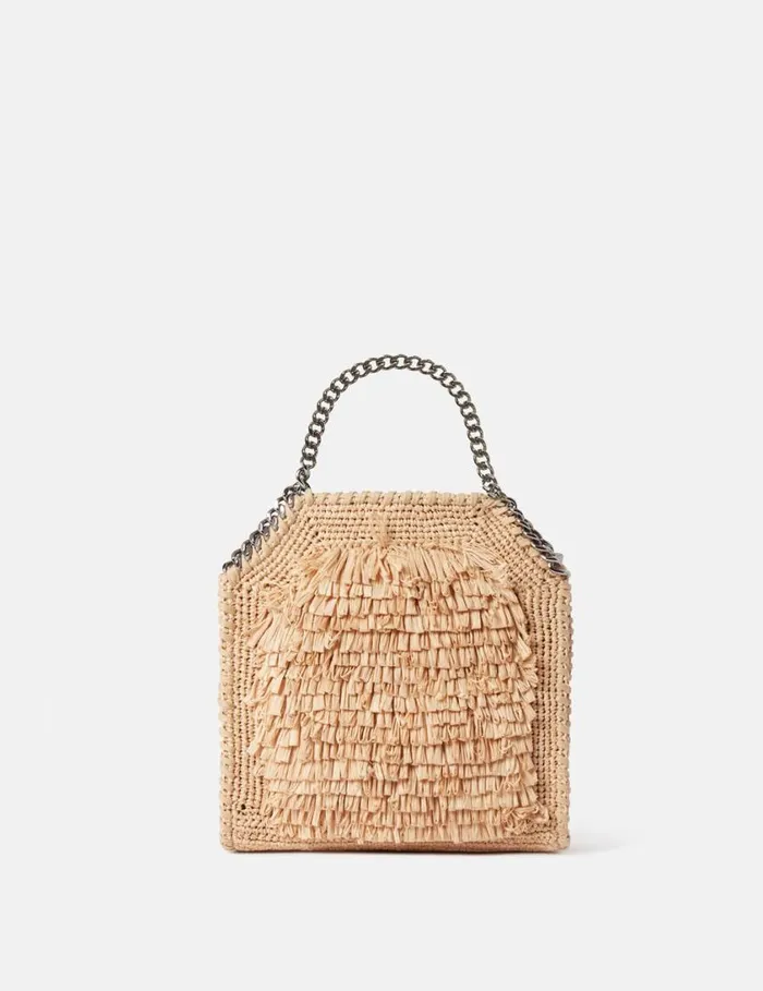Women Falabella Raffia Tiny Tote Bag Natural Stella McCartney Crossbody Bags Women Falabella Raffia Tiny Tote Bag Natural Stella McCartney Crossbody Bags