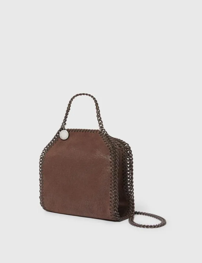 Women Falabella Tiny Enamel Tote Bag Mahogany Stella McCartney TopHandle Bags Women Falabella Tiny Enamel Tote Bag Mahogany Stella McCartney TopHandle Bags