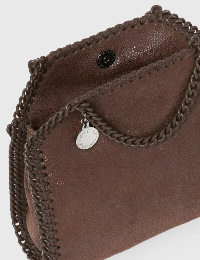 Women Falabella Tiny Enamel Tote Bag Mahogany Stella McCartney TopHandle Bags Women Falabella Tiny Enamel Tote Bag Mahogany Stella McCartney TopHandle Bags
