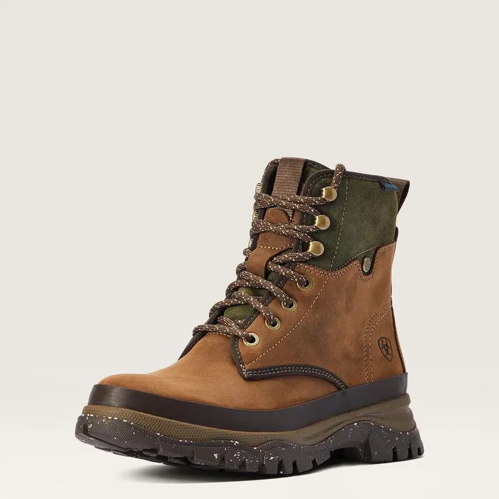 Women Fashion Boots Ariat Moresby Waterproof Boot Oily Distressed Brown