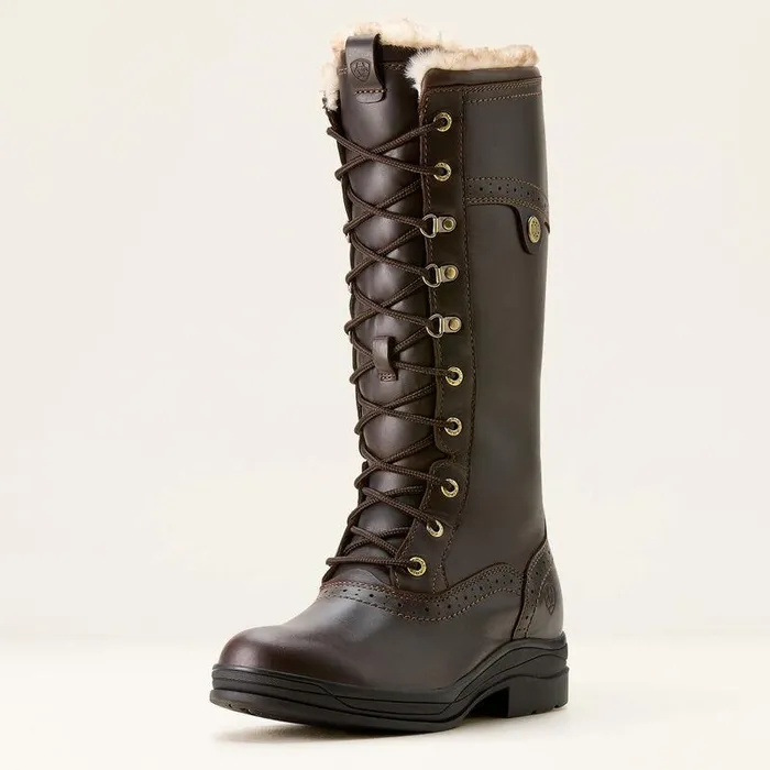 Women Fashion Boots Ariat Wythburn II Sherpa Waterproof Boot Dark Mocha