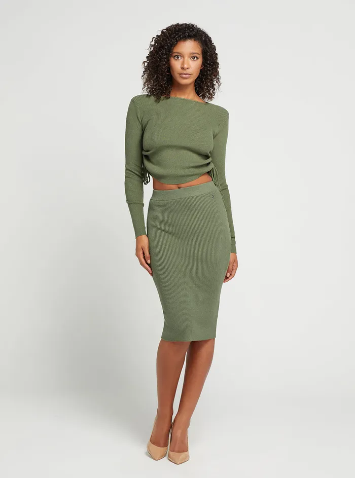 Women Fashion Tops GUESS Eco Green Arielle Knit Top Women Fashion Tops GUESS Eco Green Arielle Knit Top