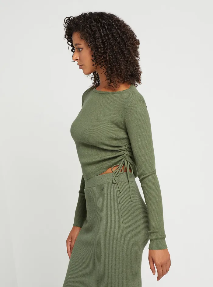 Women Fashion Tops GUESS Eco Green Arielle Knit Top Women Fashion Tops GUESS Eco Green Arielle Knit Top