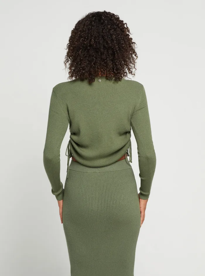 Women Fashion Tops GUESS Eco Green Arielle Knit Top Women Fashion Tops GUESS Eco Green Arielle Knit Top