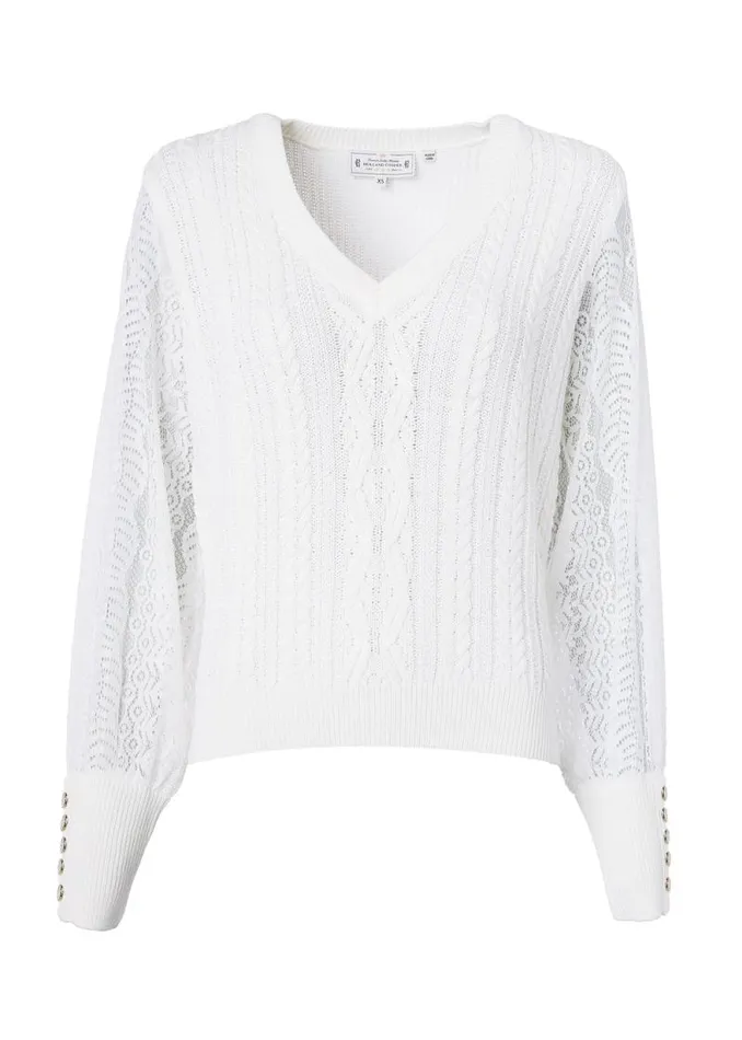 Women Featherton VNeck Knit Natural Holland Cooper Knitwear Women Featherton VNeck Knit Natural Holland Cooper Knitwear