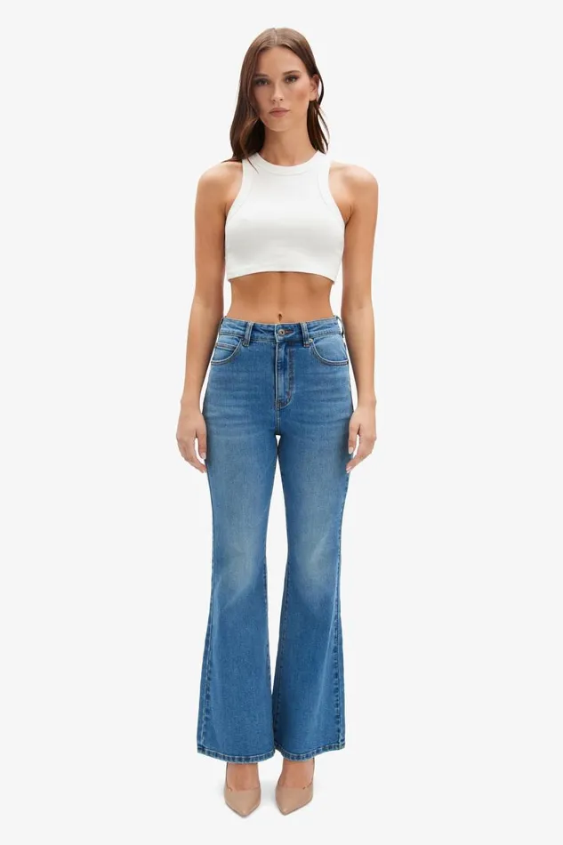Women Flare Jean Bardot Ashlynn Hi Boot Leg Jeans In Dark Denim Dark Denim Women Flare Jean Bardot Ashlynn Hi Boot Leg Jeans In Dark Denim Dark Denim
