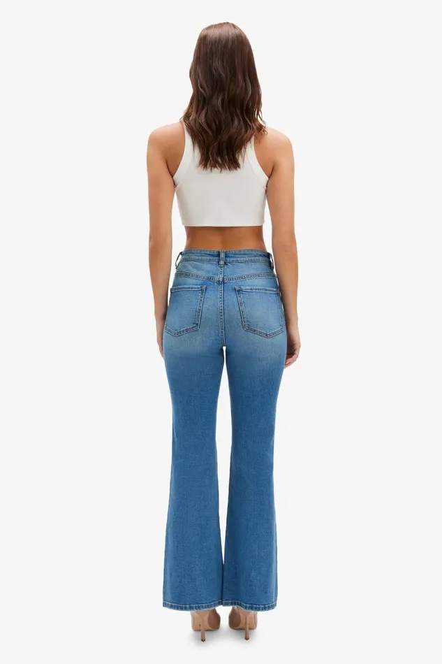 Women Flare Jean Bardot Ashlynn Hi Boot Leg Jeans In Dark Denim Dark Denim Women Flare Jean Bardot Ashlynn Hi Boot Leg Jeans In Dark Denim Dark Denim