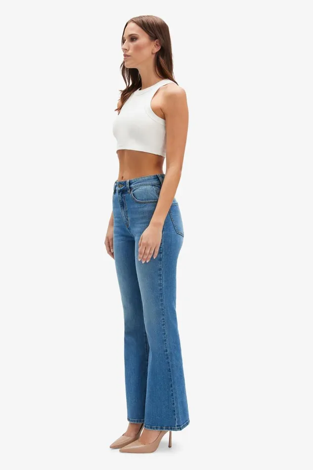 Women Flare Jean Bardot Ashlynn Hi Boot Leg Jeans In Dark Denim Dark Denim Women Flare Jean Bardot Ashlynn Hi Boot Leg Jeans In Dark Denim Dark Denim