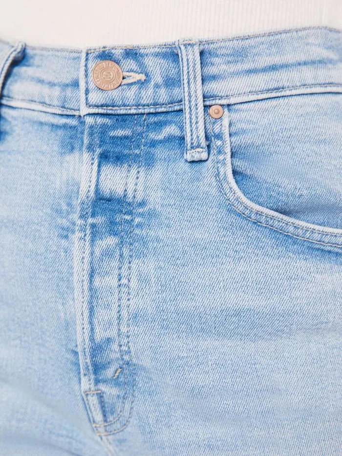 Women Flare Mother Denim The Tripper Ankle Fray Blue lightpastel