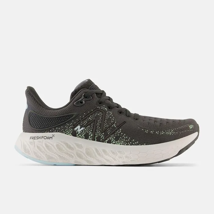 Women Fresh Foam X 1080v12 Blacktop With Green Aura And Bleach Blue New Balance Running