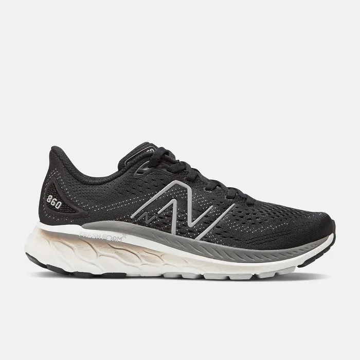 Women Fresh Foam X 860v13 Black With White And Castlerock New Balance Running