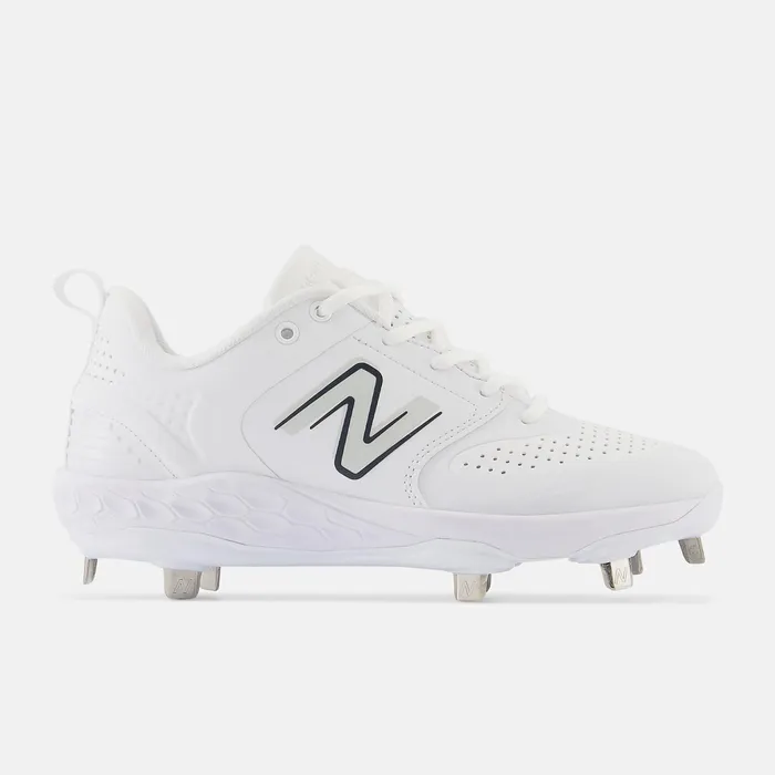 Women Fresh Foam X Velo V3 Metal Synthetics White New Balance Softball