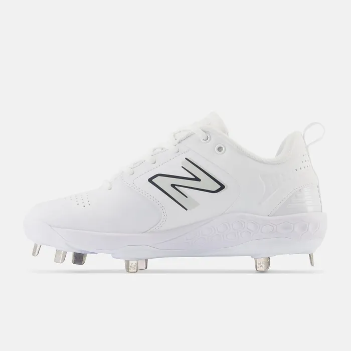 Women Fresh Foam X Velo V3 Metal Synthetics White New Balance Softball
