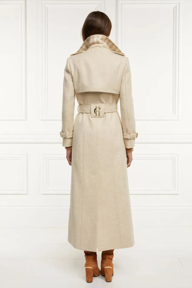 Women Full Length Marlborough Trench Coat Biscuit Holland Cooper Coats