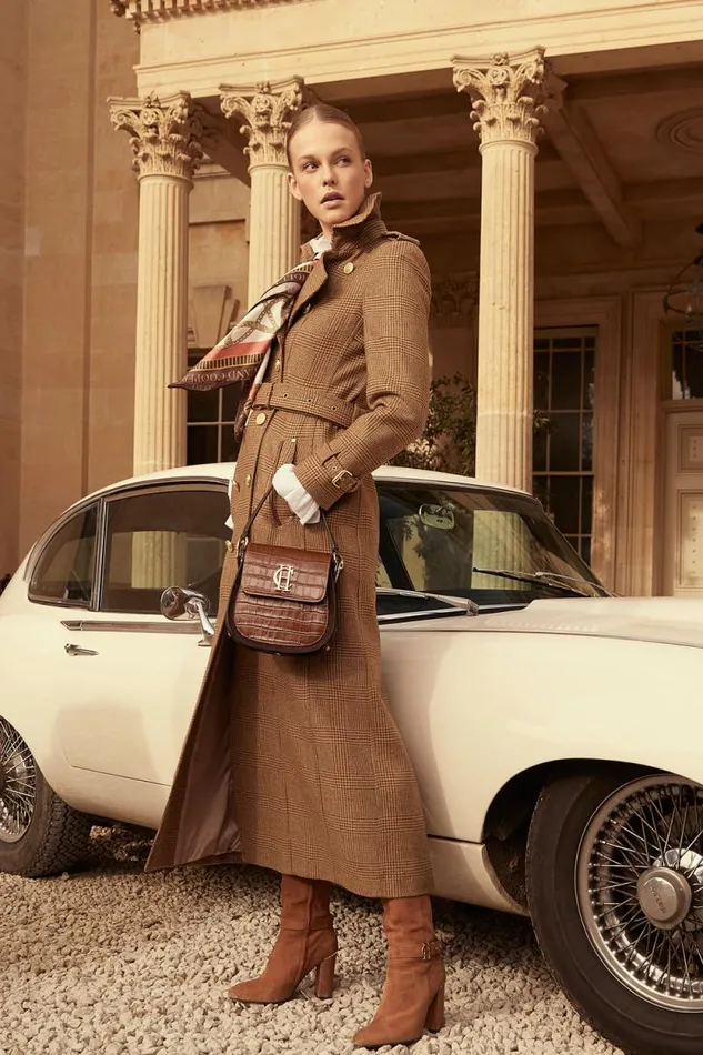 Women Full Length Marlborough Trench Coat Tawny Holland Cooper Coats