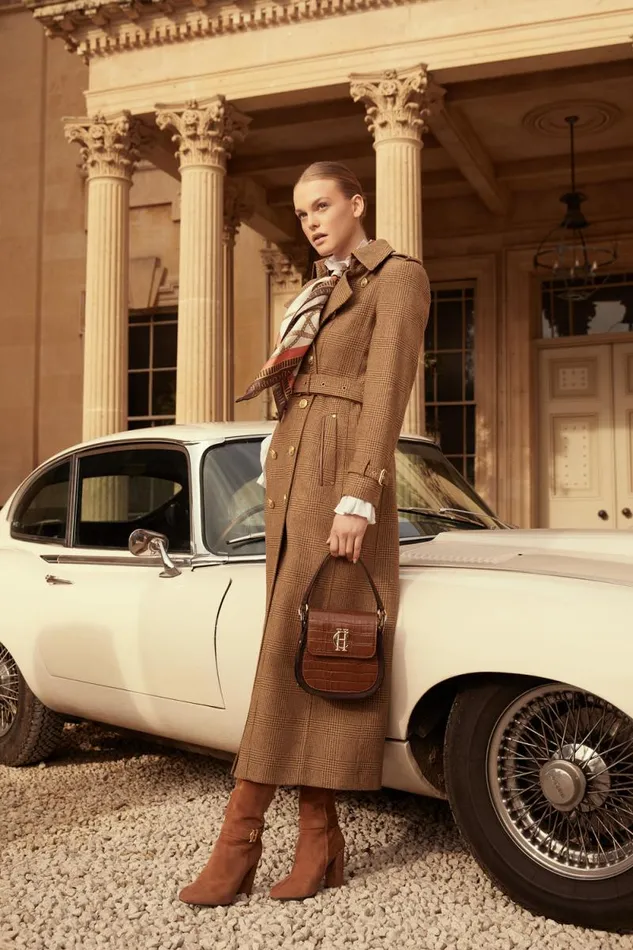 Women Full Length Marlborough Trench Coat Tawny Holland Cooper Coats