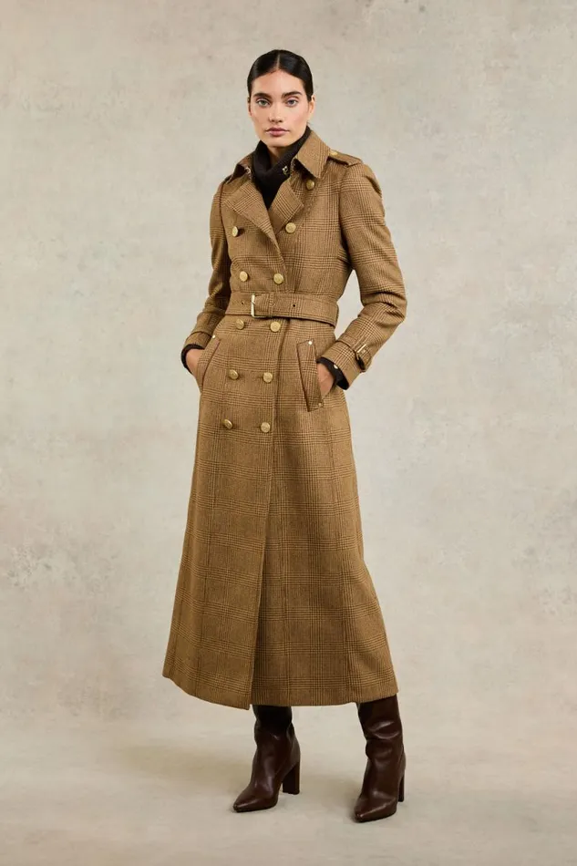 Women Full Length Marlborough Trench Coat Tawny Holland Cooper Coats