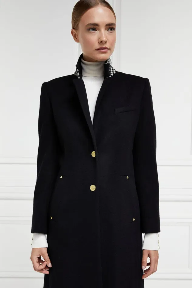 Women Full Length Regency Coat Soft Black Holland Cooper Tailoring