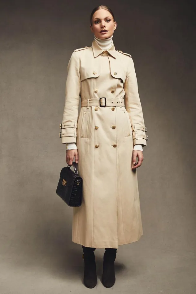 Women Gatcombe Full Length Trench Coat Stone Holland Cooper Coats