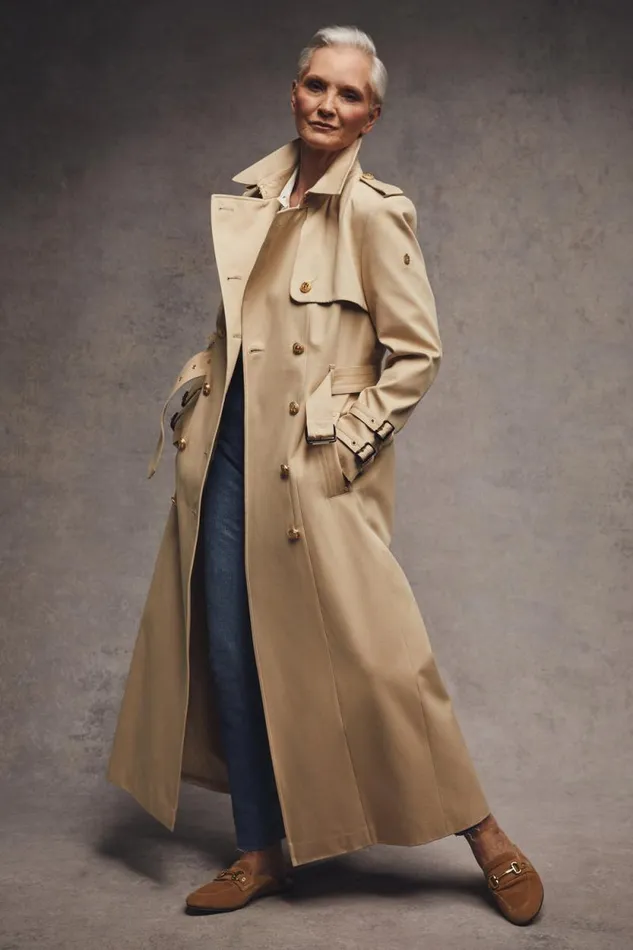 Women Gatcombe Full Length Trench Coat Stone Holland Cooper Coats