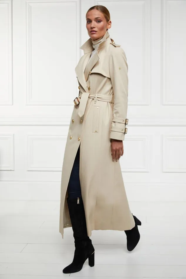 Women Gatcombe Full Length Trench Coat Stone Holland Cooper Coats