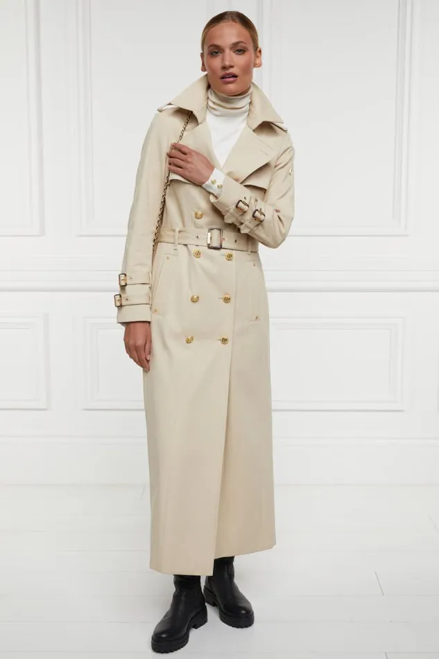 Women Gatcombe Full Length Trench Coat Stone Holland Cooper Coats