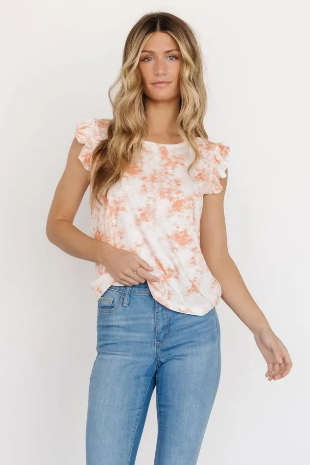 Women Ginny Summer Top Orange Tie Dye Baltic Born Blouses and Shirts Women Ginny Summer Top Orange Tie Dye Baltic Born Blouses and Shirts