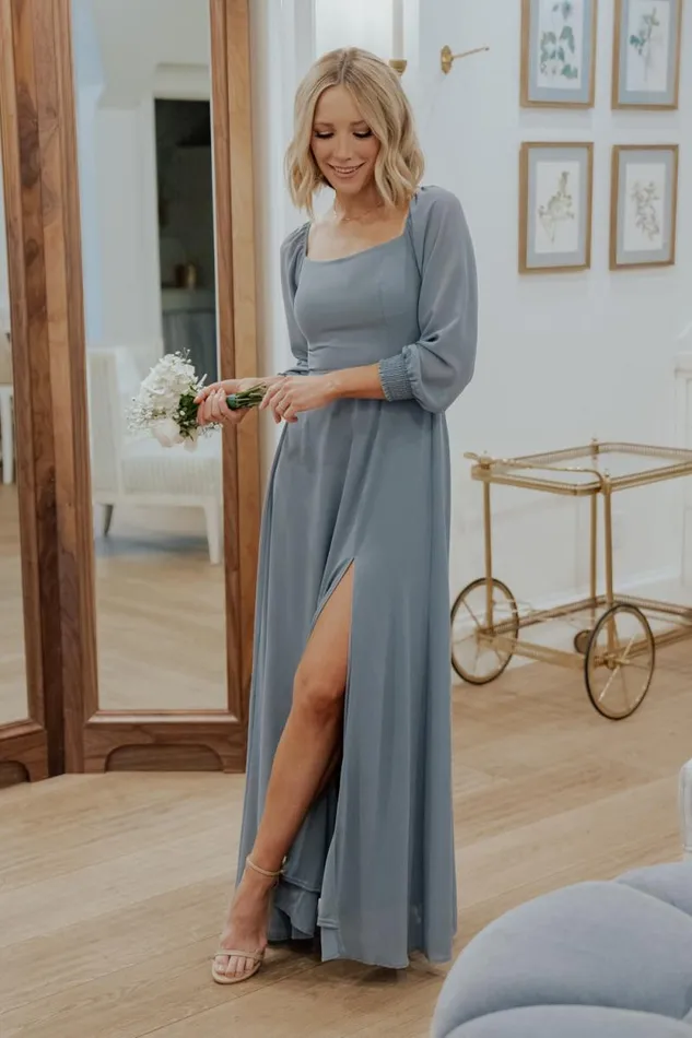 Women Giselle Maxi Dress Dusty Blue Baltic Born Maxi Dresses Women Giselle Maxi Dress Dusty Blue Baltic Born Maxi Dresses
