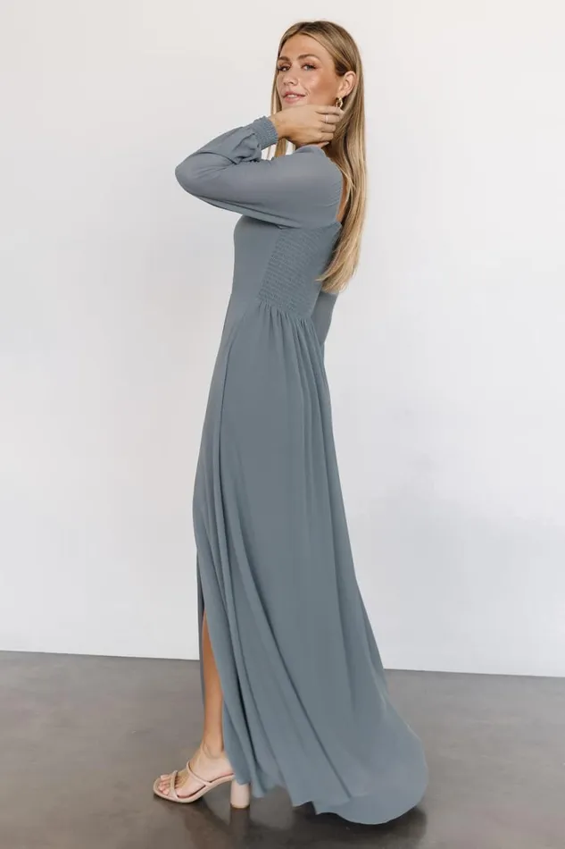 Women Giselle Maxi Dress Dusty Blue Baltic Born Maxi Dresses Women Giselle Maxi Dress Dusty Blue Baltic Born Maxi Dresses