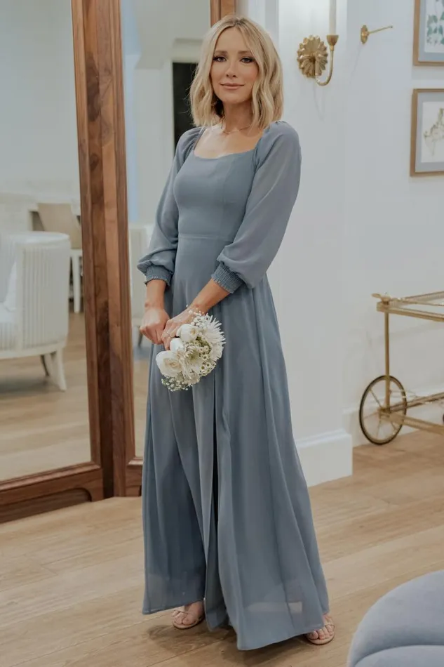 Women Giselle Maxi Dress Dusty Blue Baltic Born Maxi Dresses Women Giselle Maxi Dress Dusty Blue Baltic Born Maxi Dresses