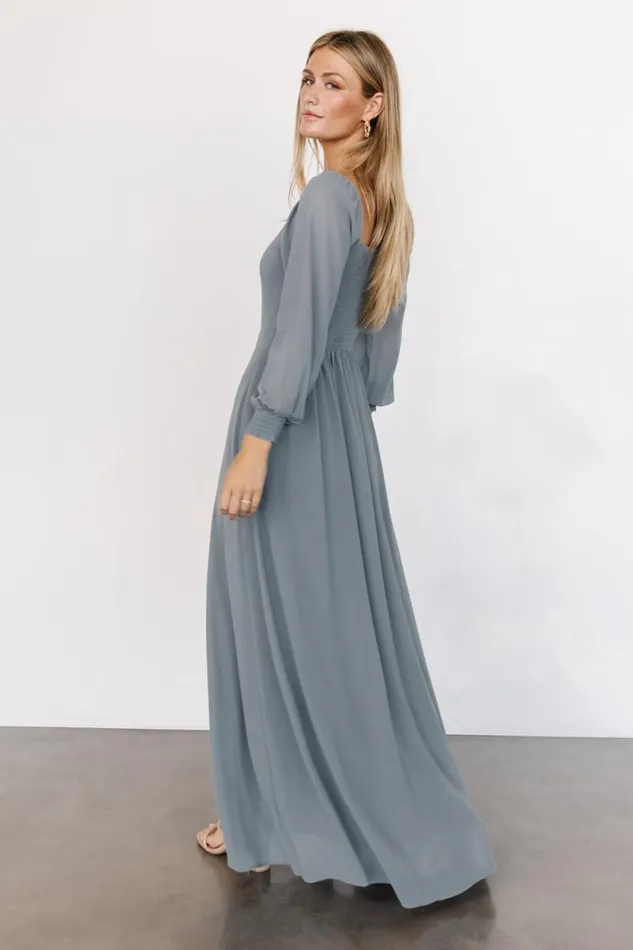 Women Giselle Maxi Dress Dusty Blue Baltic Born Maxi Dresses Women Giselle Maxi Dress Dusty Blue Baltic Born Maxi Dresses