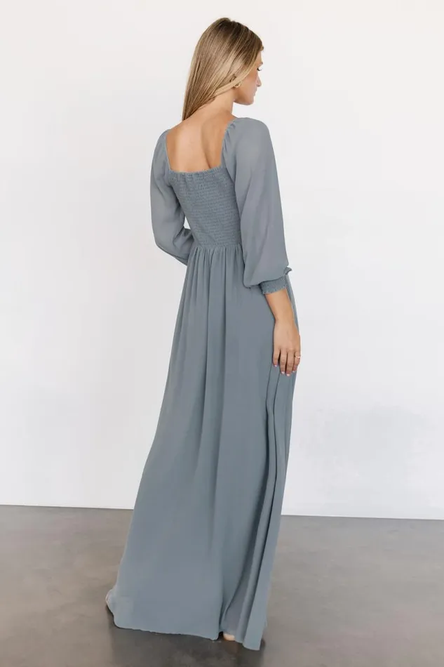 Women Giselle Maxi Dress Dusty Blue Baltic Born Maxi Dresses Women Giselle Maxi Dress Dusty Blue Baltic Born Maxi Dresses