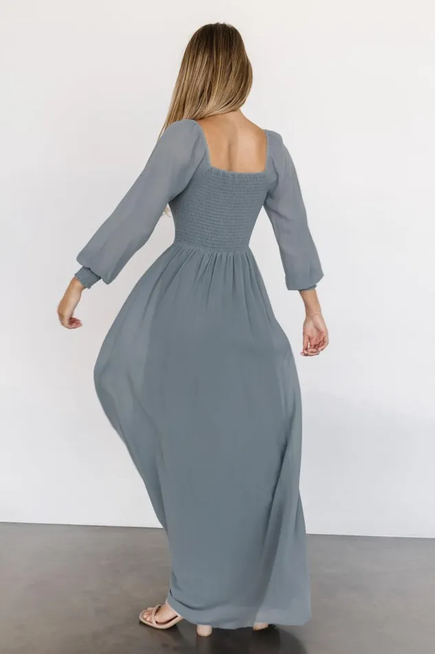 Women Giselle Maxi Dress Dusty Blue Baltic Born Maxi Dresses Women Giselle Maxi Dress Dusty Blue Baltic Born Maxi Dresses