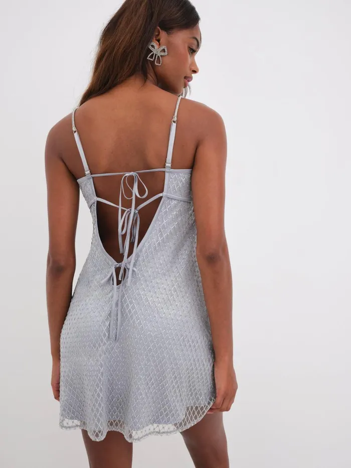 Women Glitter Slip Dress Silver For Love and Lemons Dresses Women Glitter Slip Dress Silver For Love and Lemons Dresses