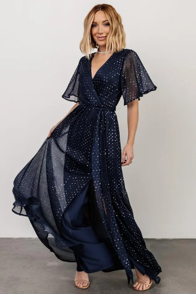 Women Grace Sparkle Gown Navy Baltic Born Embellished and Sequined Women Grace Sparkle Gown Navy Baltic Born Embellished and Sequined