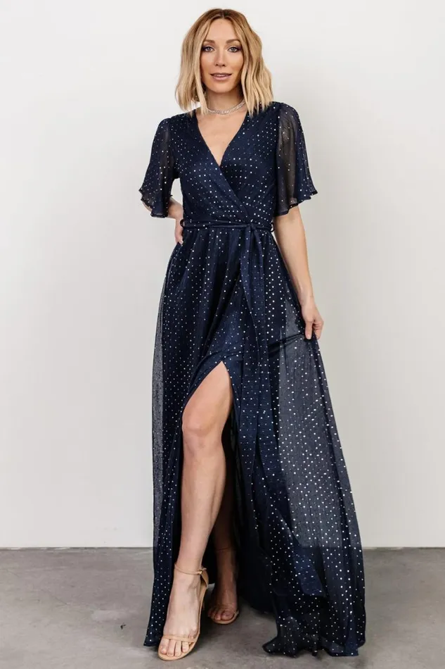 Women Grace Sparkle Gown Navy Baltic Born Embellished and Sequined Women Grace Sparkle Gown Navy Baltic Born Embellished and Sequined