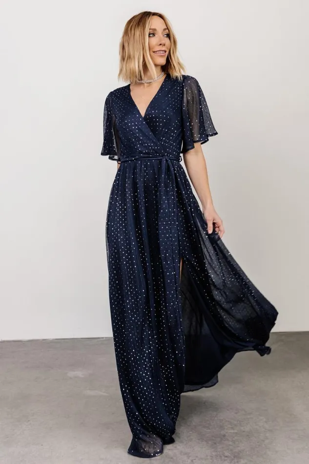 Women Grace Sparkle Gown Navy Baltic Born Embellished and Sequined Women Grace Sparkle Gown Navy Baltic Born Embellished and Sequined