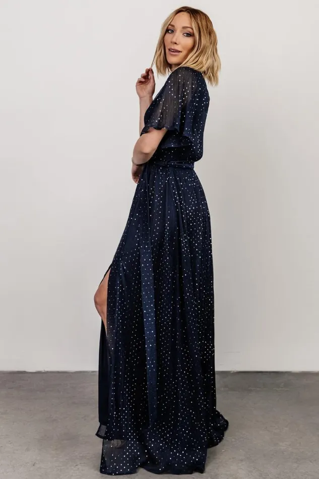 Women Grace Sparkle Gown Navy Baltic Born Embellished and Sequined Women Grace Sparkle Gown Navy Baltic Born Embellished and Sequined