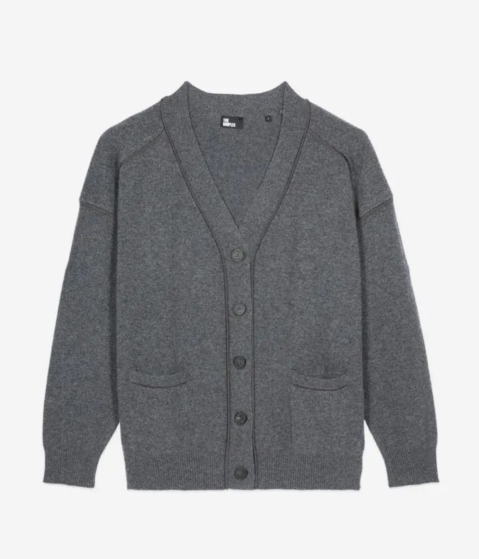 Women Grey Cashmere Cardigan THE KOOPLES Sweaters