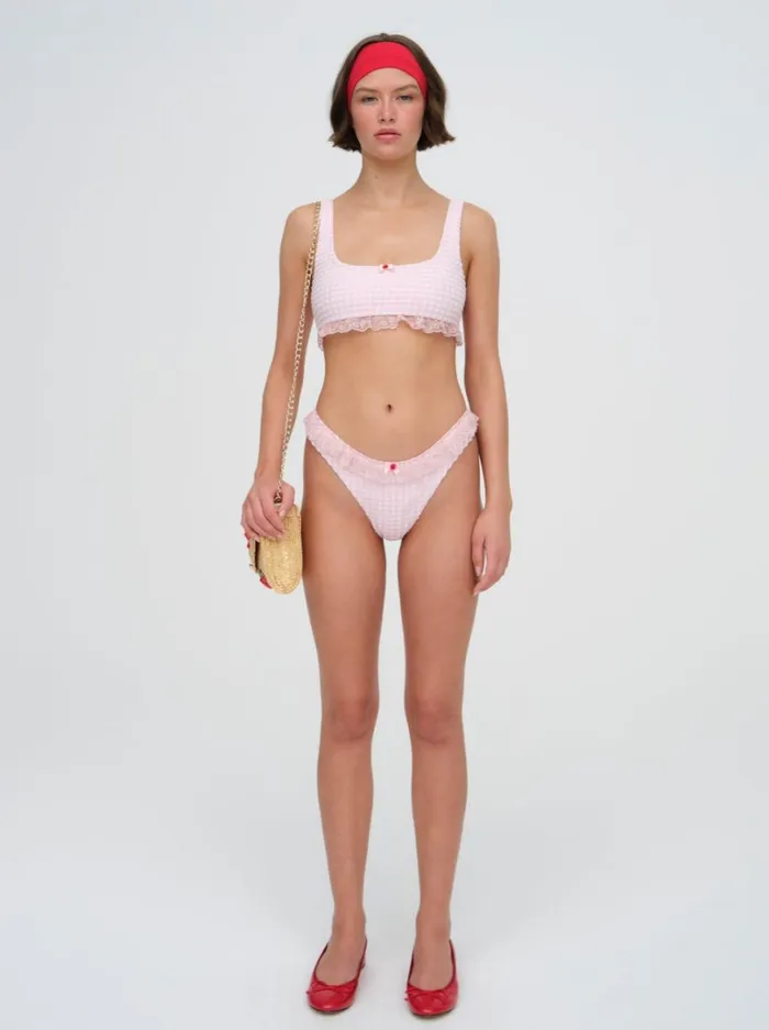 Women Haiden Bikini Top Pink For Love and Lemons Swim Women Haiden Bikini Top Pink For Love and Lemons Swim