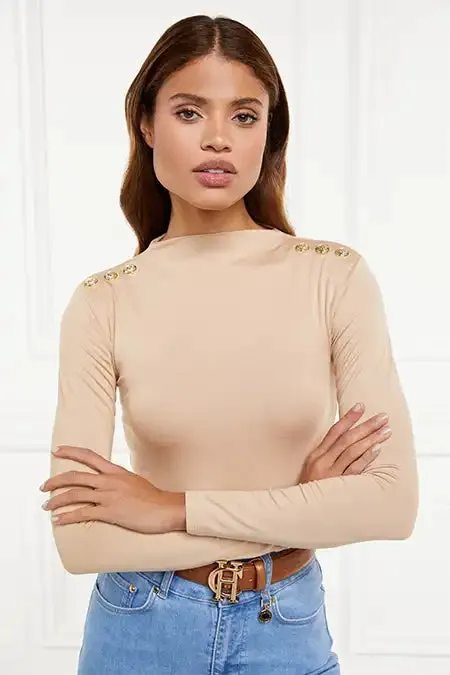 Women Harper Long Sleeve Bodysuit Light Camel Holland Cooper Bodysuits Women Harper Long Sleeve Bodysuit Light Camel Holland Cooper Bodysuits