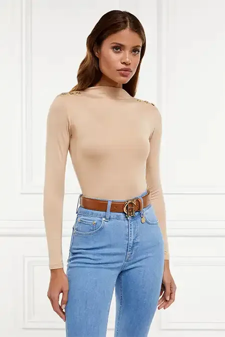 Women Harper Long Sleeve Bodysuit Light Camel Holland Cooper Bodysuits Women Harper Long Sleeve Bodysuit Light Camel Holland Cooper Bodysuits