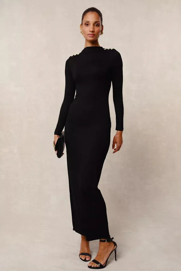 Women Harper Long Sleeve Maxi Dress Black Holland Cooper Dresses Women Harper Long Sleeve Maxi Dress Black Holland Cooper Dresses
