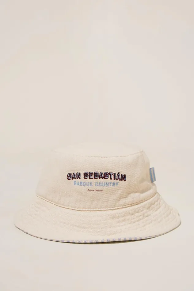 Women Hats Cotton On Reversible Bianca Bucket Hat San Sebastianecru Blue Stripe