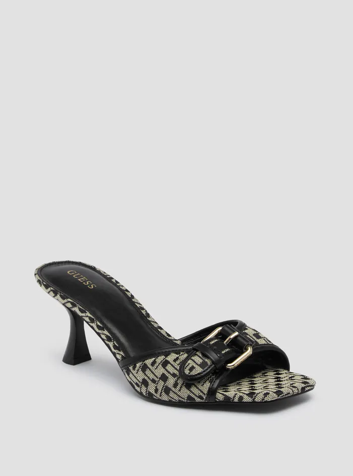 Women Heels GUESS Black Logo Dista Kitten Heels